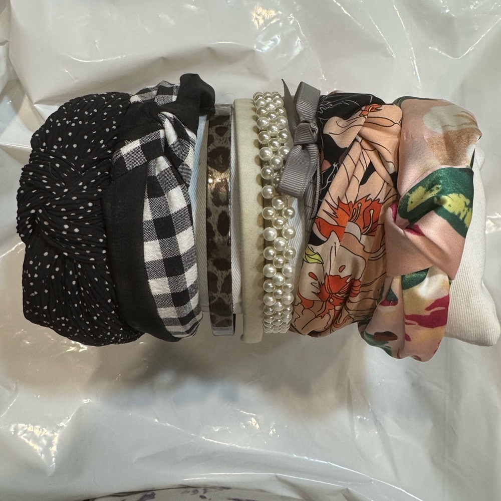 Stylish Women's Headband Set - Black, White, Pink